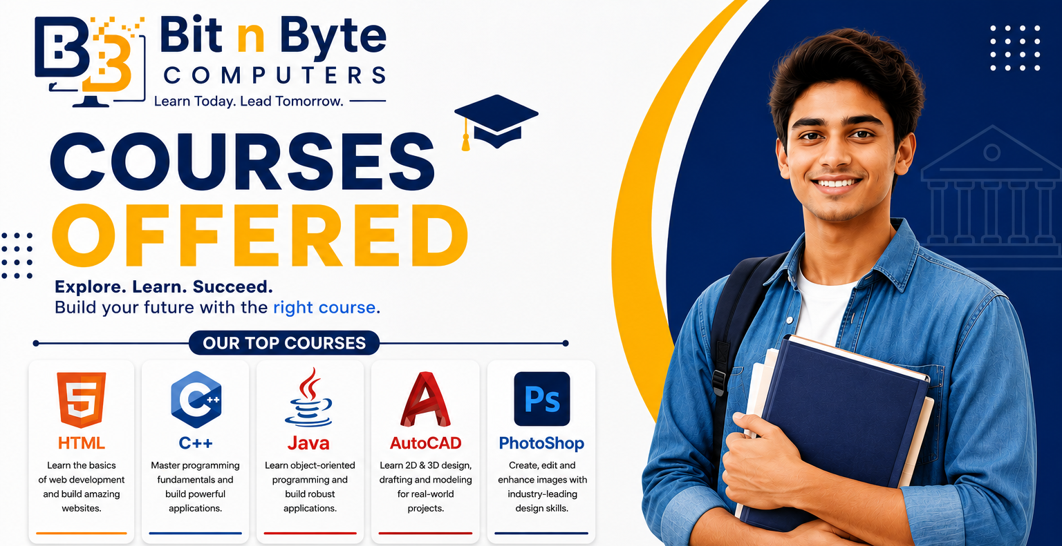 Students learning computer skills at Bit-n-Byte Computers